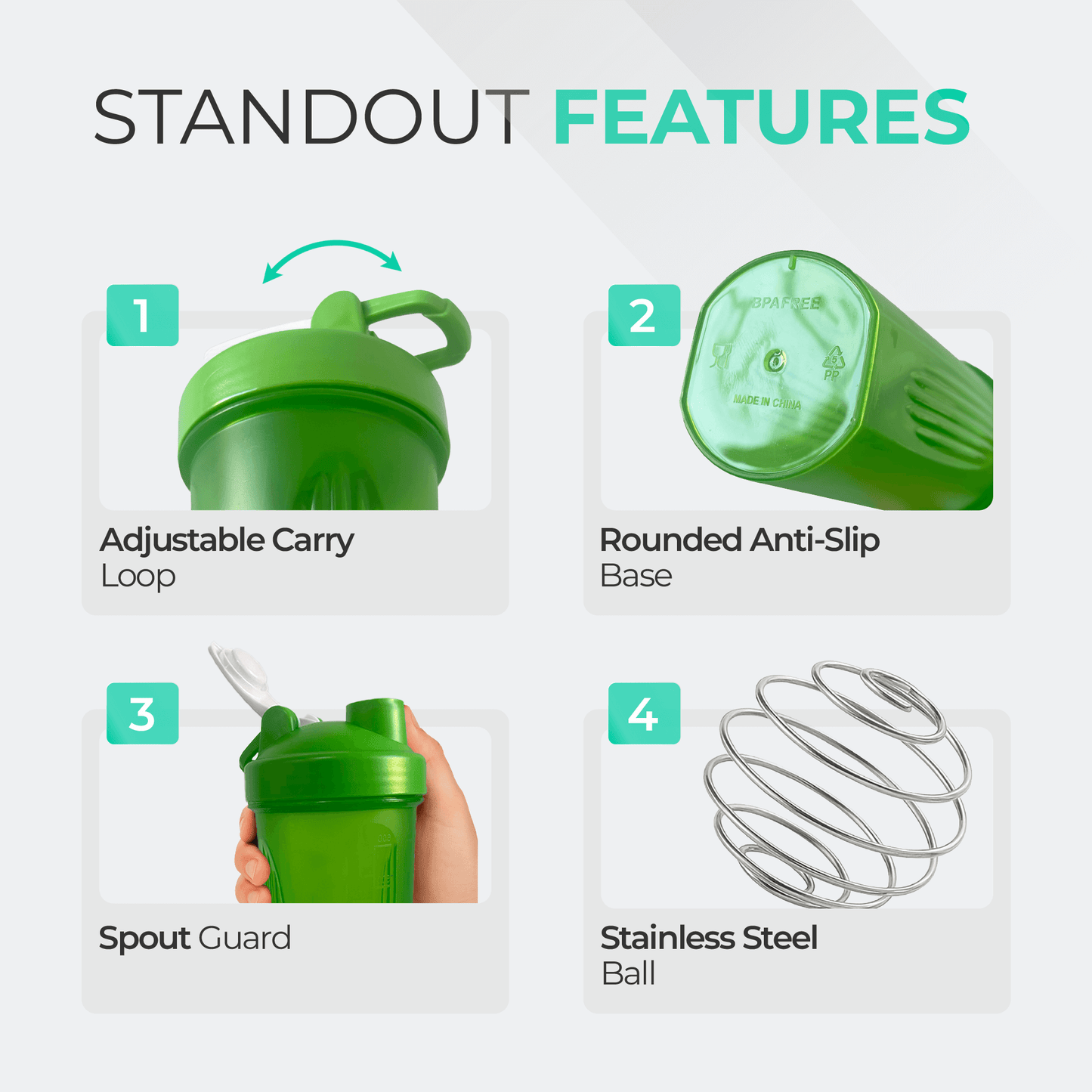 Protein Shaker Bottle